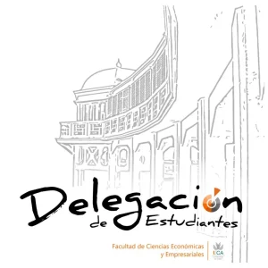 Logo de la delegación estudiantes facultad ciencias económicas y empresariales.